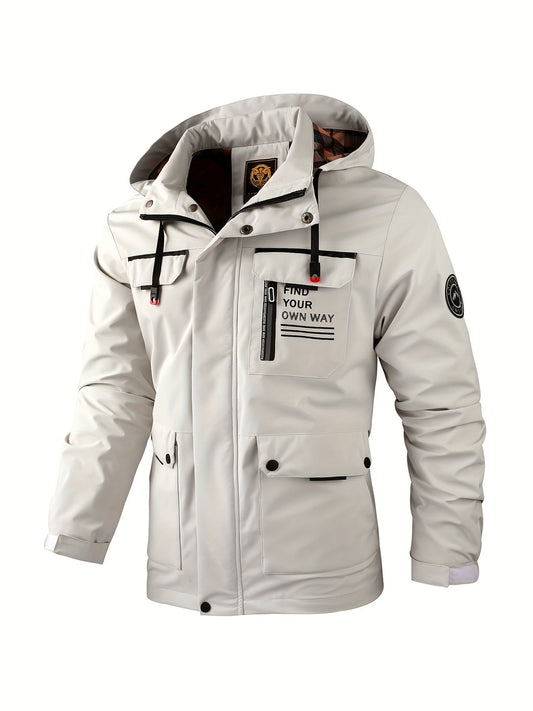 Herren Winter Kapuzen Outdoor Winddichte Jacke