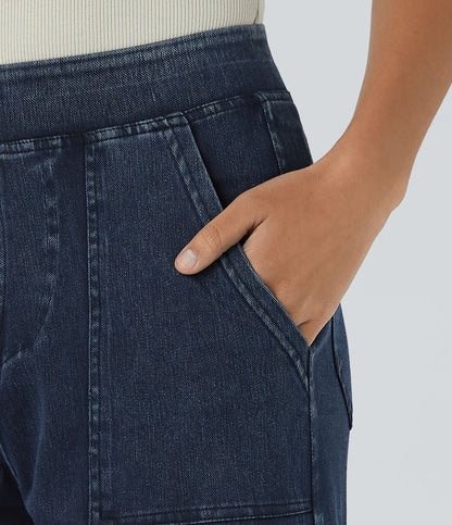 Women’s Stretch Cargo Pants with Straight Leg and Utility Pockets