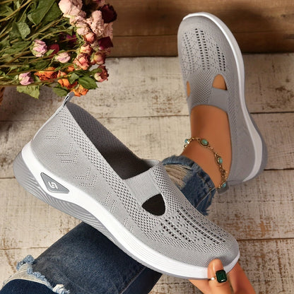Women’s Orthopedic Slip-On Shoes with Breathable Mesh and Cushioned Sole