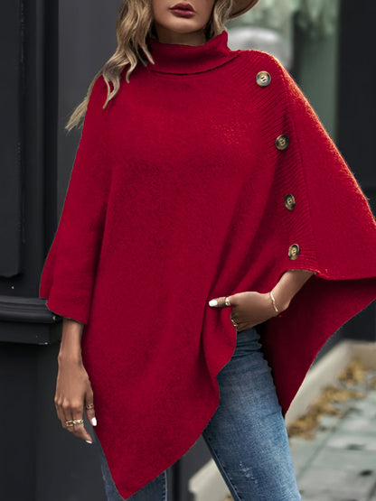 Cozy Warm Knit Poncho Cape for Women