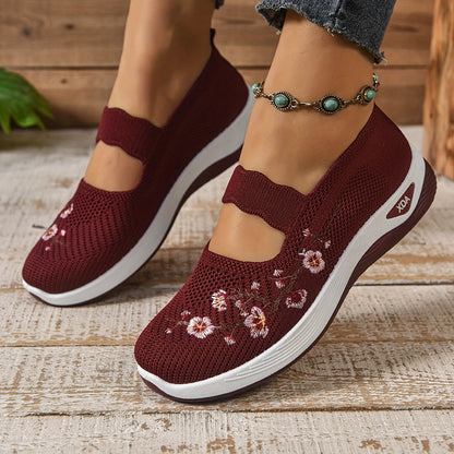 Women’s Mesh Ballet Flats with Strap and Breathable Lightweight Design
