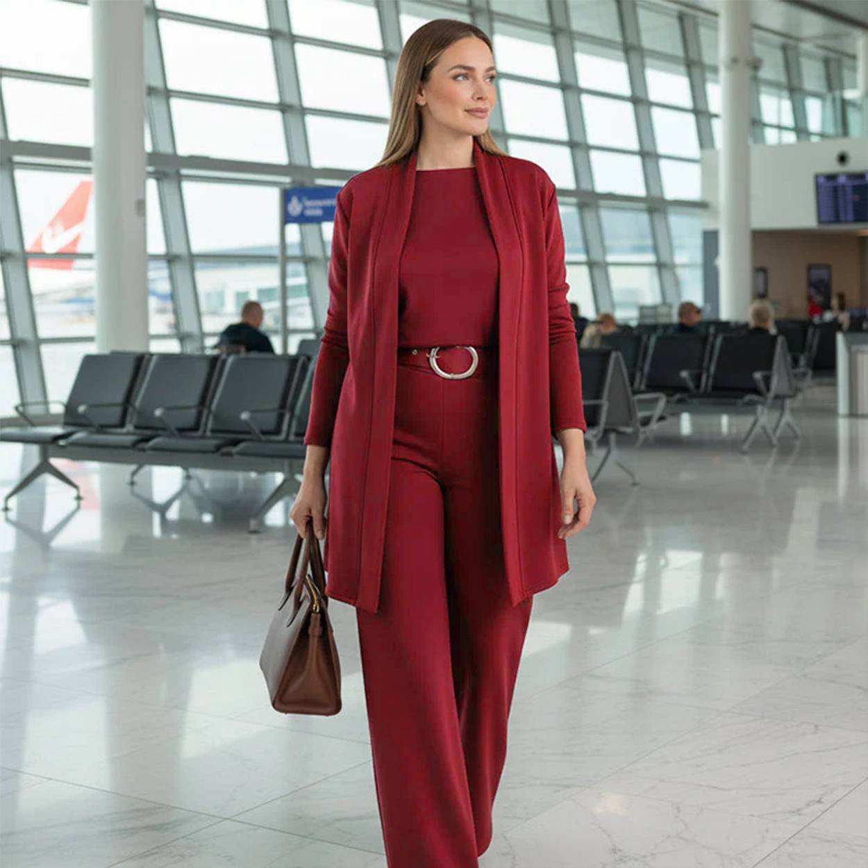 Refined Elegant Three-Piece Suit Set for Women