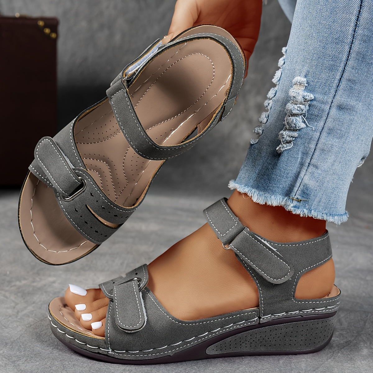 Women's Orthopedic Wedge Sandals Comfortable Adjustable Summer Shoes