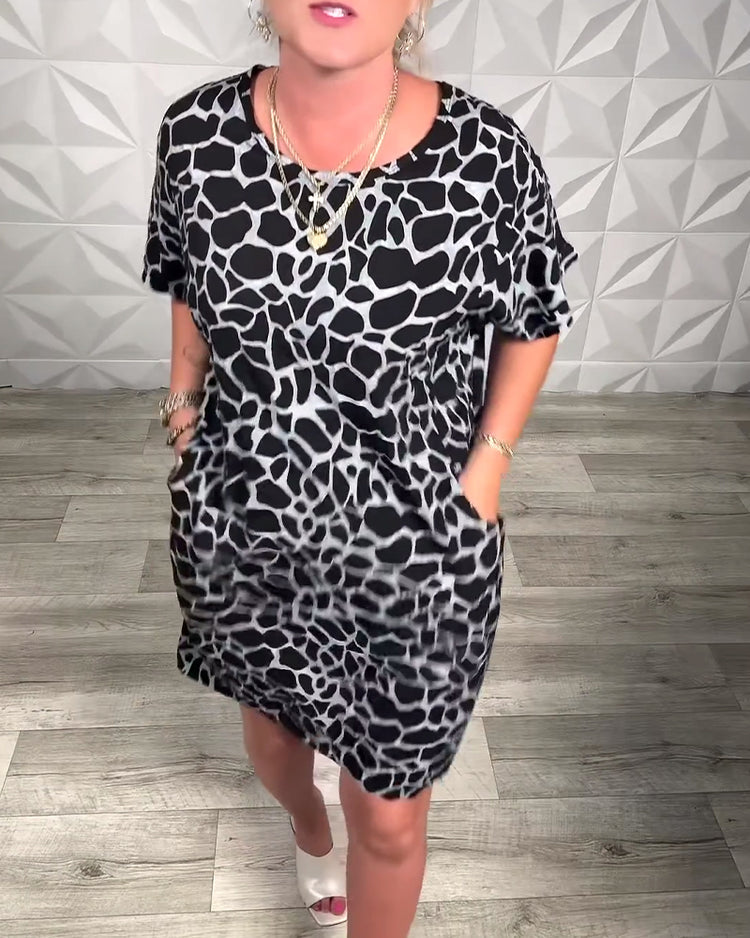 Modern Printed Knee-Length Summer Dress for Women