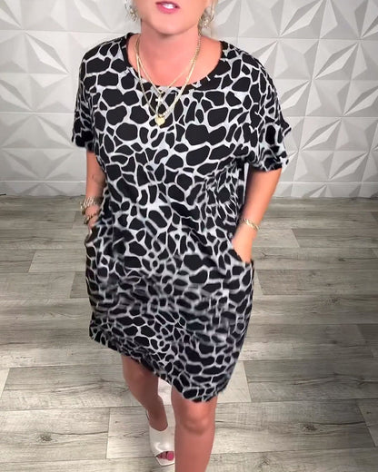 Modern Printed Knee-Length Summer Dress for Women