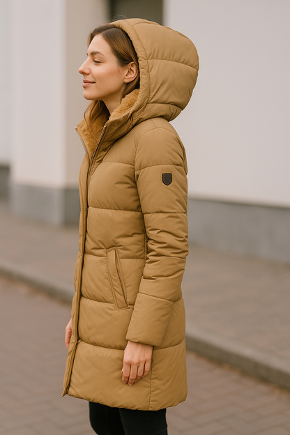 Steppmantel Mit Kapuze Freizeit Alltagskleidung Damen