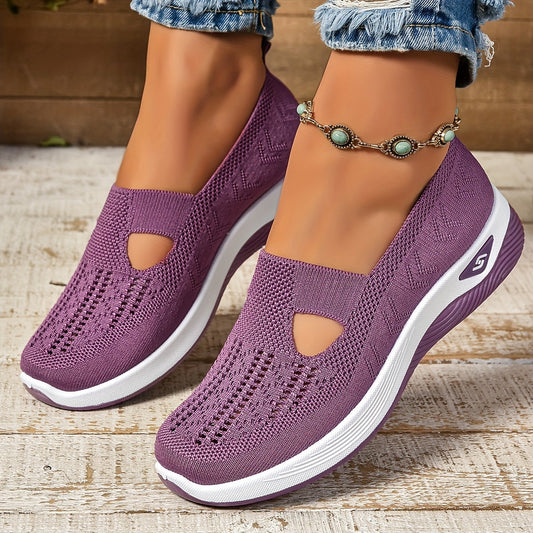Women’s Orthopedic Slip On Shoes with Non Slip Sole and Breathable Knit