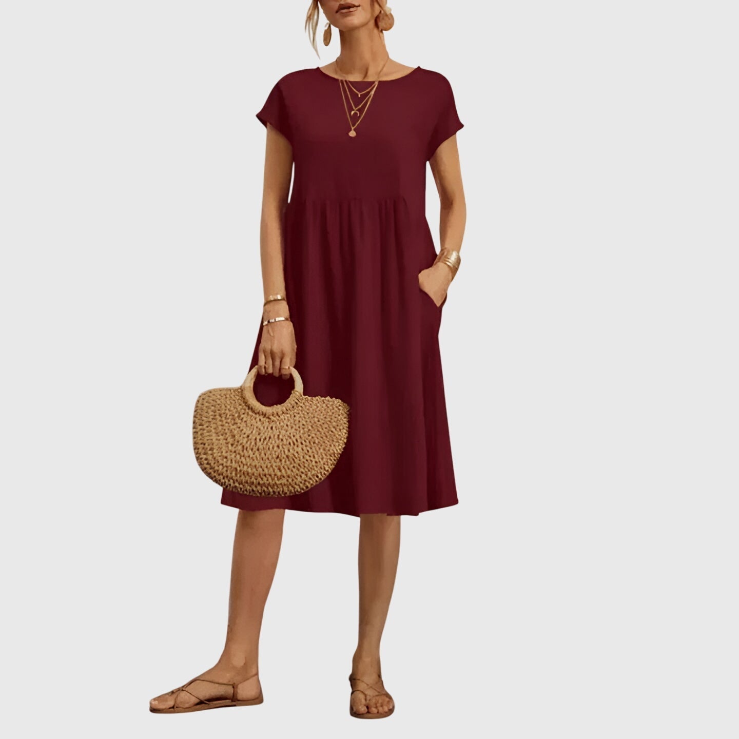 Women's Relaxed Midi Spring Dress