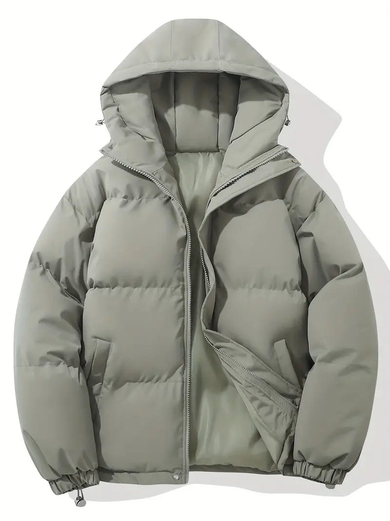 Übergroße Steppjacke mit Kapuze für Winter Damen