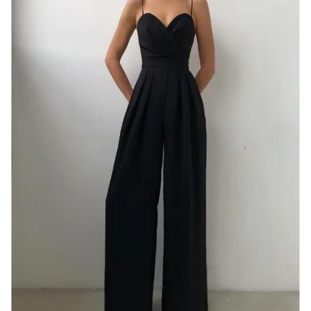 Jumpsuit mit Herzausschnitt und Faltenwurf Damen