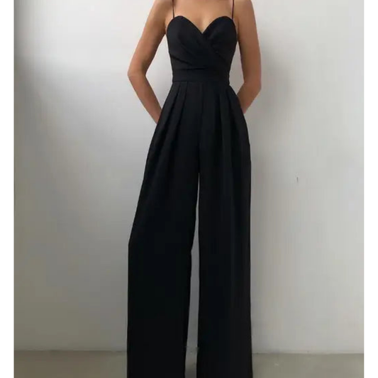 Jumpsuit mit Herzausschnitt und Faltenwurf Damen