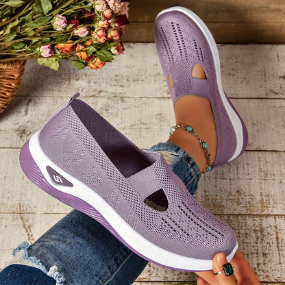 Women’s Orthopedic Slip-On Shoes with Breathable Mesh and Cushioned Sole