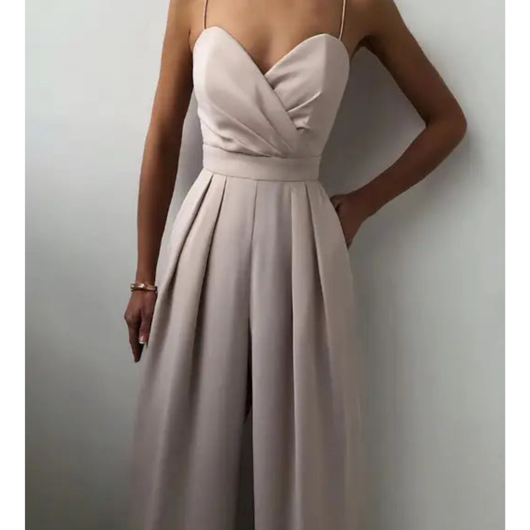 Jumpsuit mit Herzausschnitt und Faltenwurf Damen