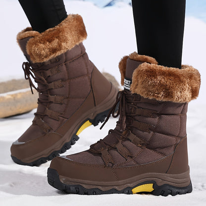 Winter Warme Damen Boots Außensohle Grip