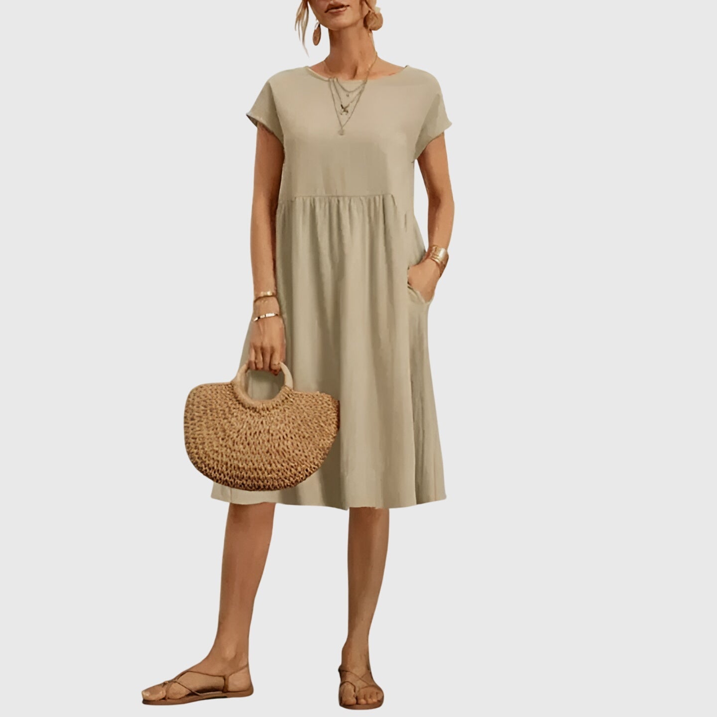 Women's Relaxed Midi Spring Dress