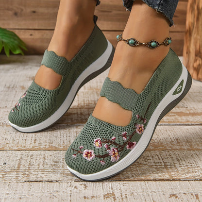 Women’s Mesh Ballet Flats with Strap and Breathable Lightweight Design
