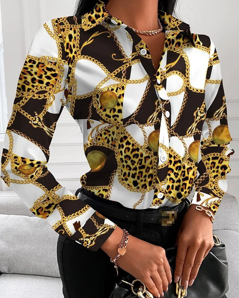 Retro-Inspired Blouse with Classic Elegance for Women