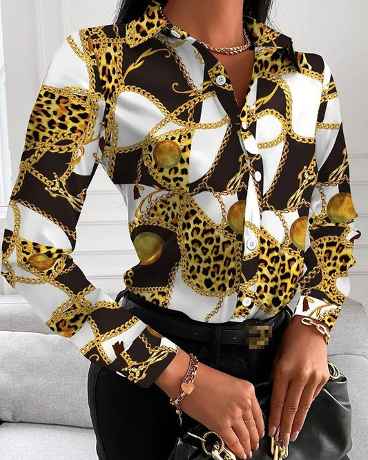 Retro-Inspired Blouse with Classic Elegance for Women
