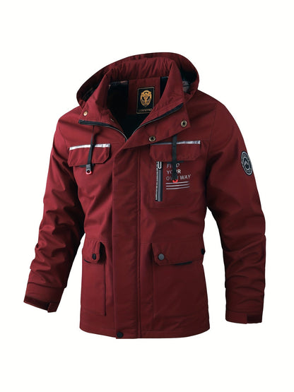 Herren Winter Kapuzen Outdoor Winddichte Jacke
