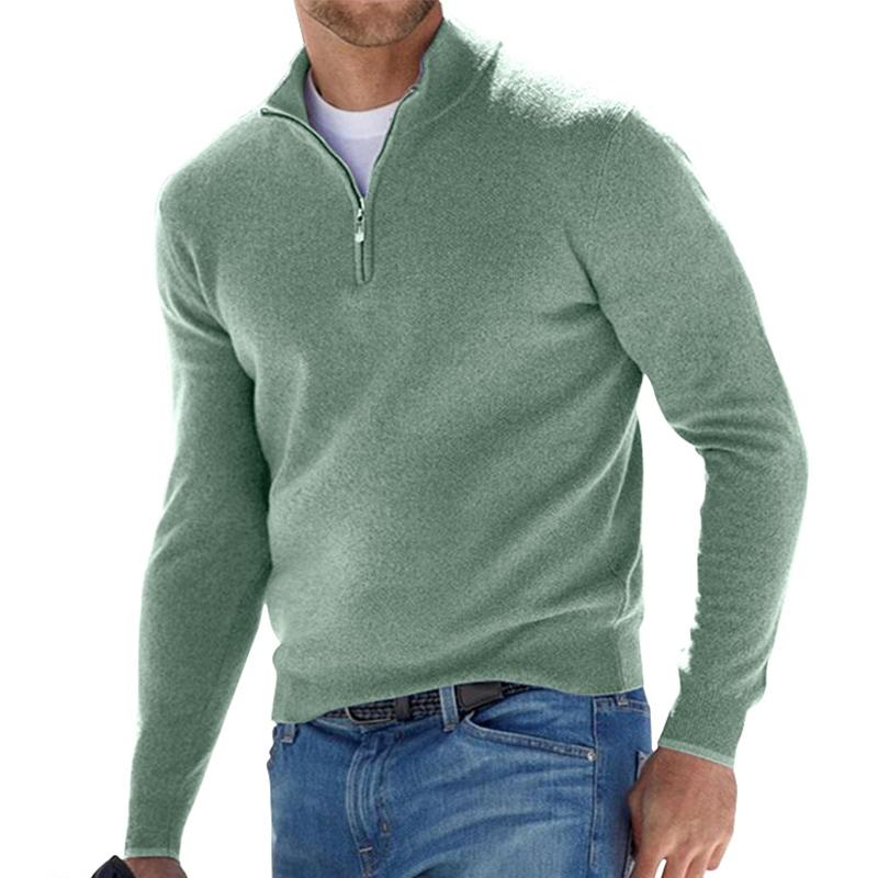 Stylischer Zip Pullover Für Herren Winter