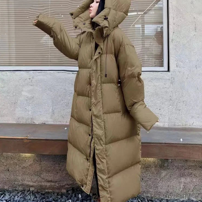 Bequemer Langer Puffer Mantel Für Outdoor Tragen Für Damen