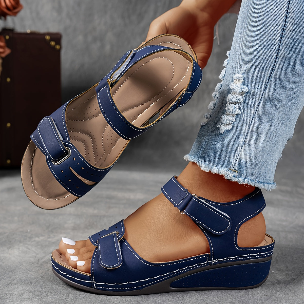Women's Orthopedic Wedge Sandals Comfortable Adjustable Summer Shoes