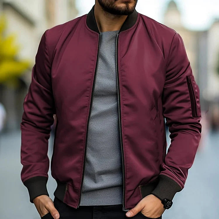 Stylische Zip-Bomberjacke für Freizeitmode für Herren