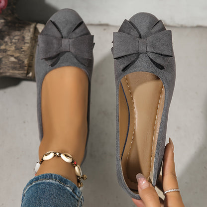 Women’s Comfortable Ballet Flats with Bow Detail