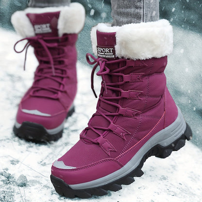 Winter Warme Damen Boots Außensohle Grip
