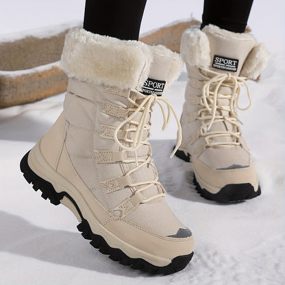 Winter Warme Damen Boots Außensohle Grip