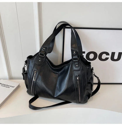 Classic Structured Leather Tote Bag for Women