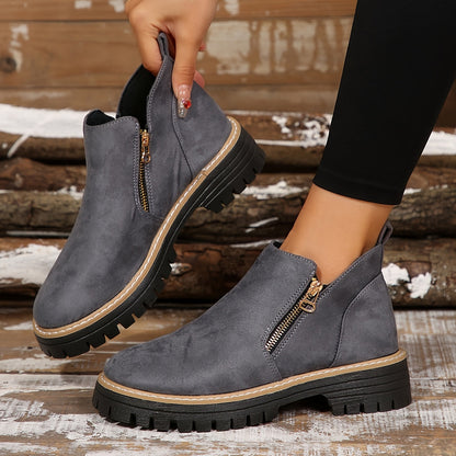 Women’s Orthopedic Ankle Boots with Easy-Zip Support
