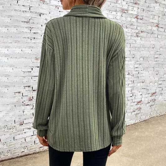 Gerippter Cardigan mit Offener Front für Damen