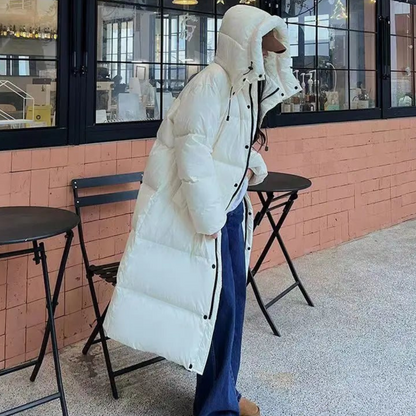 Bequemer Langer Puffer Mantel Für Outdoor Tragen Für Damen