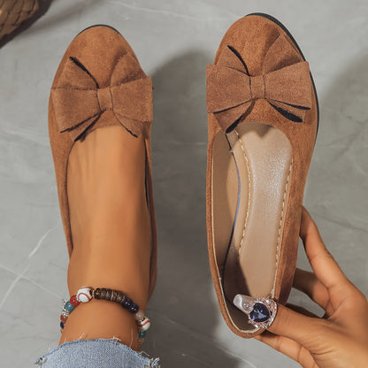 Women’s Comfortable Ballet Flats with Bow Detail