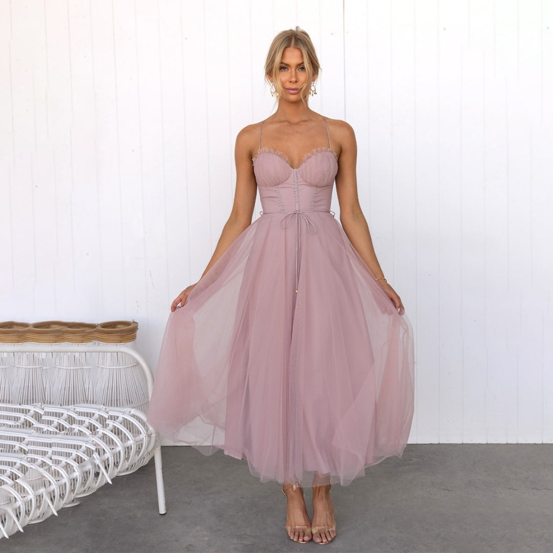 Elegant Feminine Midi Dress for Women