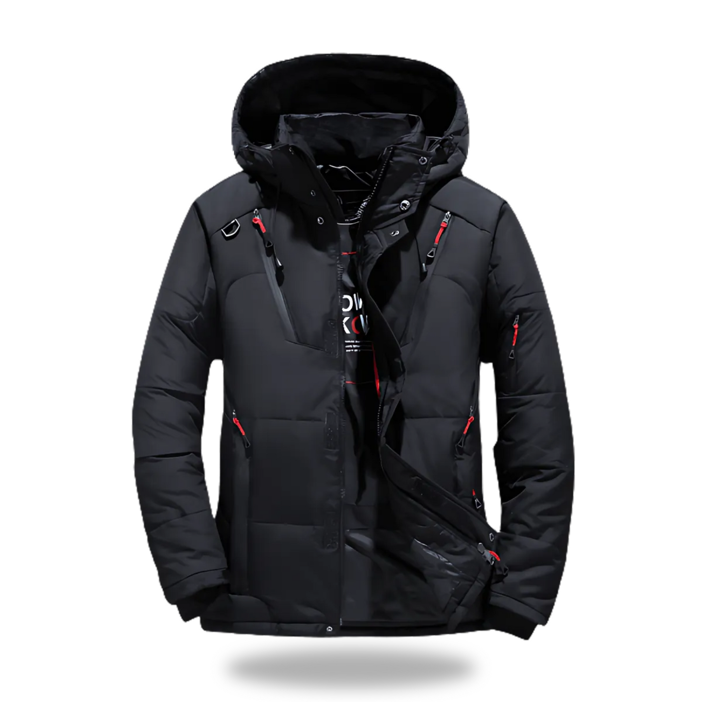 Herren Winter Warm Gefütterte Kapuzen Jacke