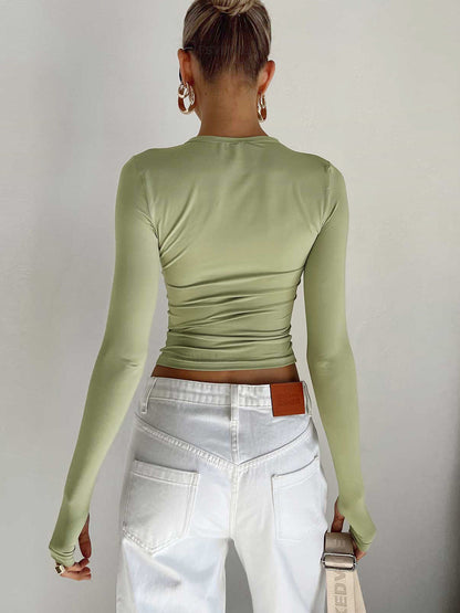 Brooklyn | Women Summer Long Sleeve Crop Top