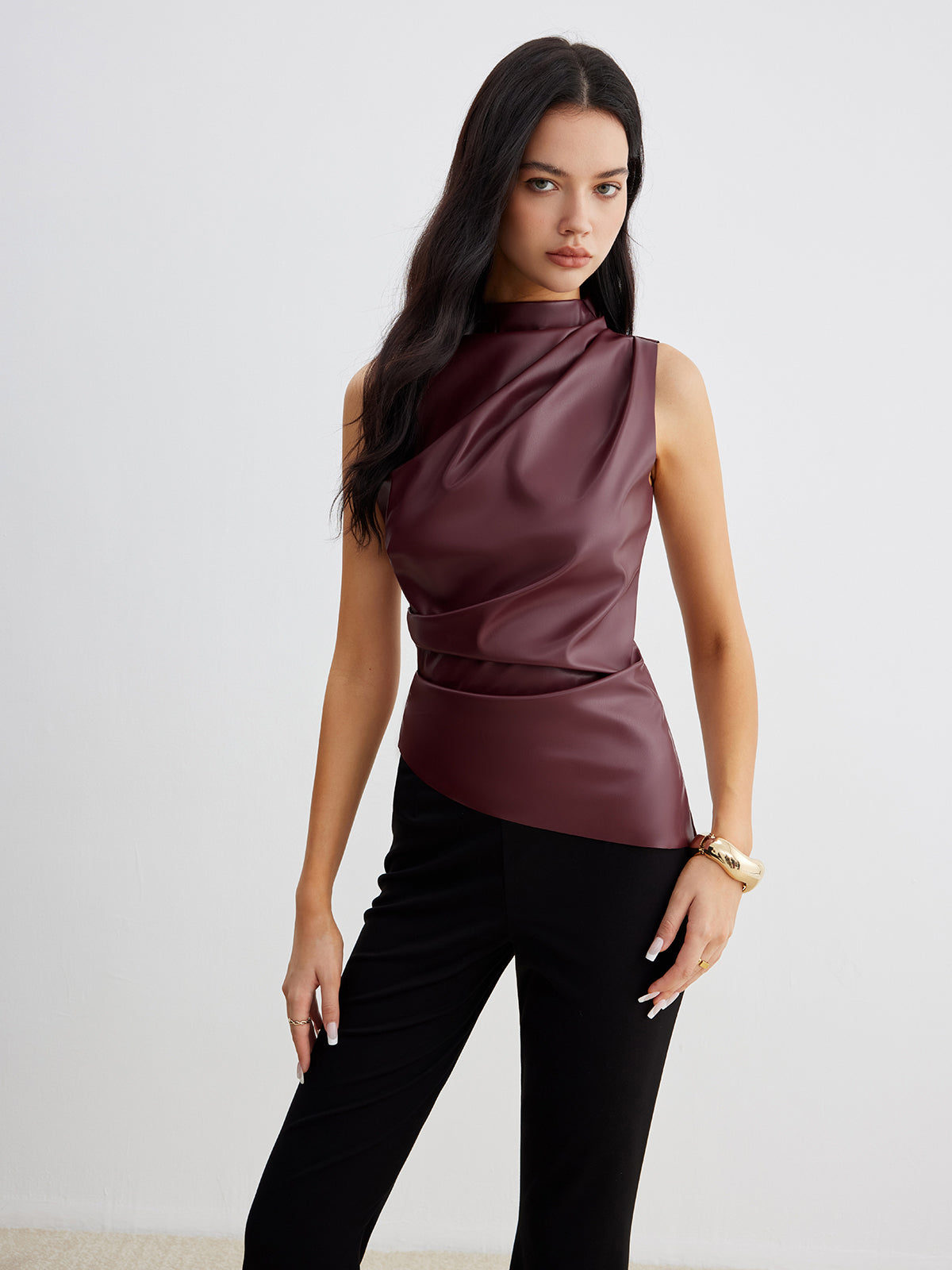 Ella | Women’s Summer Sleeveless Chic High Neck Top