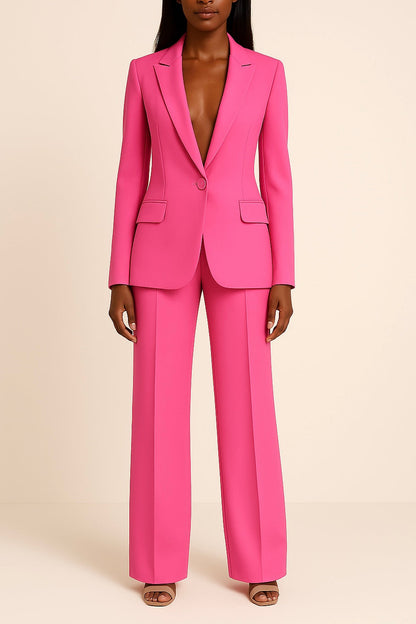 Women's Elegant Formal Blazer & Trousers Suit Set