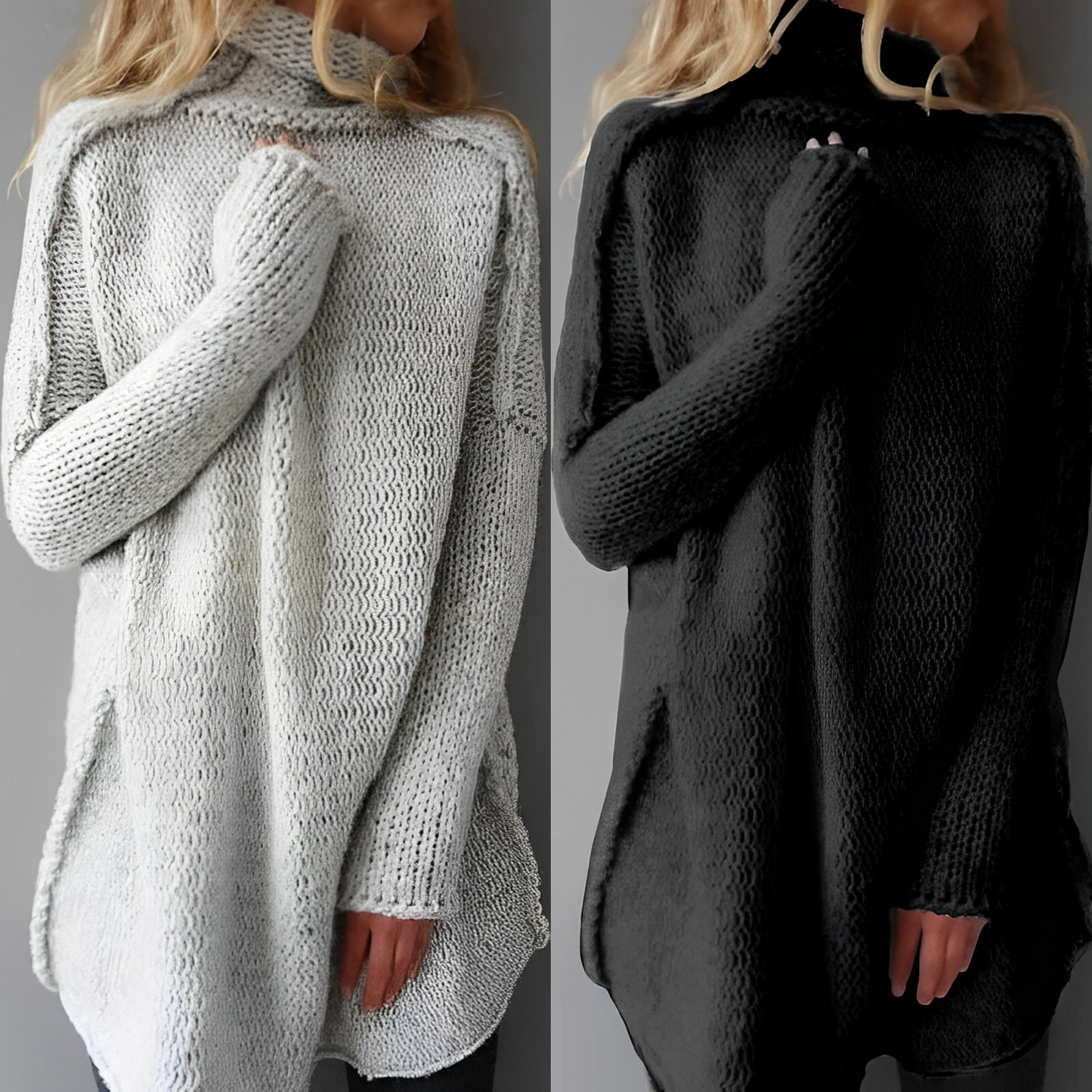 Langer Übergroßer Strickpullover Für Damen