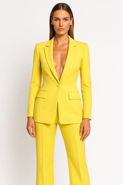 Women's Tailored Blazer & Trousers Set Elegant Two Piece Suit