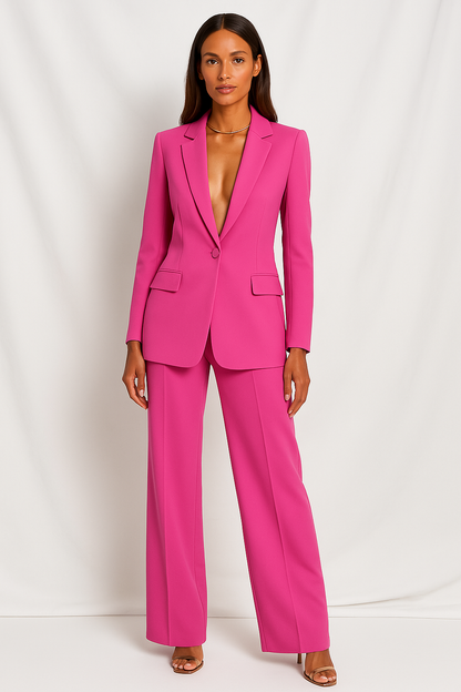 Women's Tailored Blazer & Trousers Set Elegant Two Piece Suit