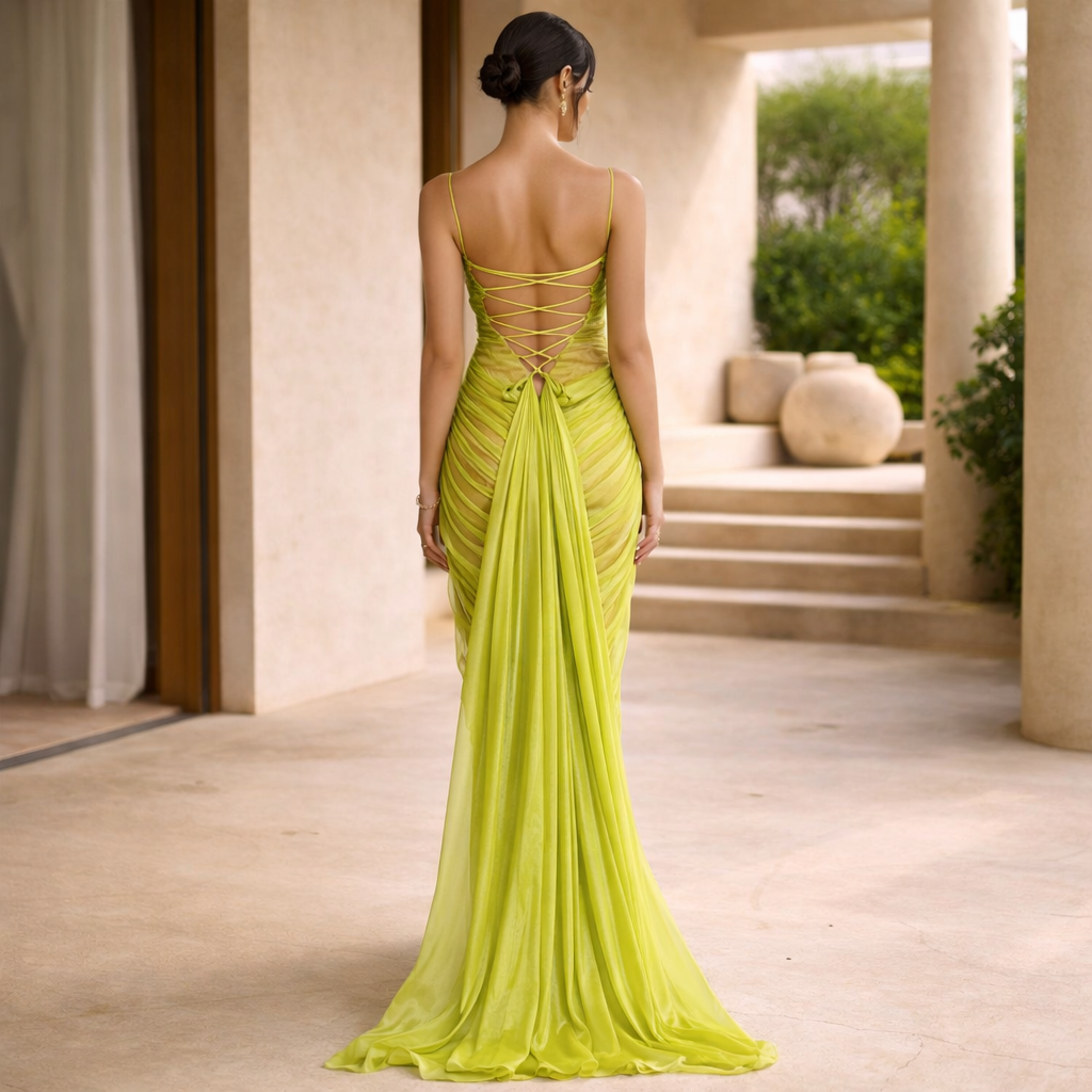Elegant women's evening maxi dress strapless design perfect for formal occasions