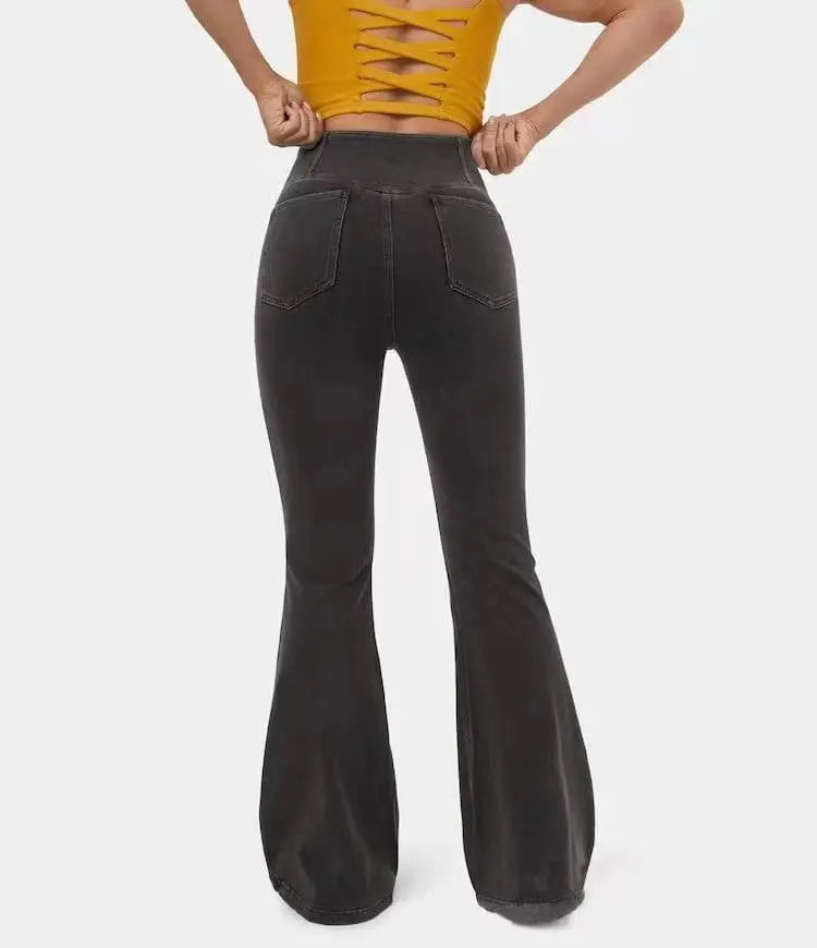 Flared High Waist Stretch Jeans for Women