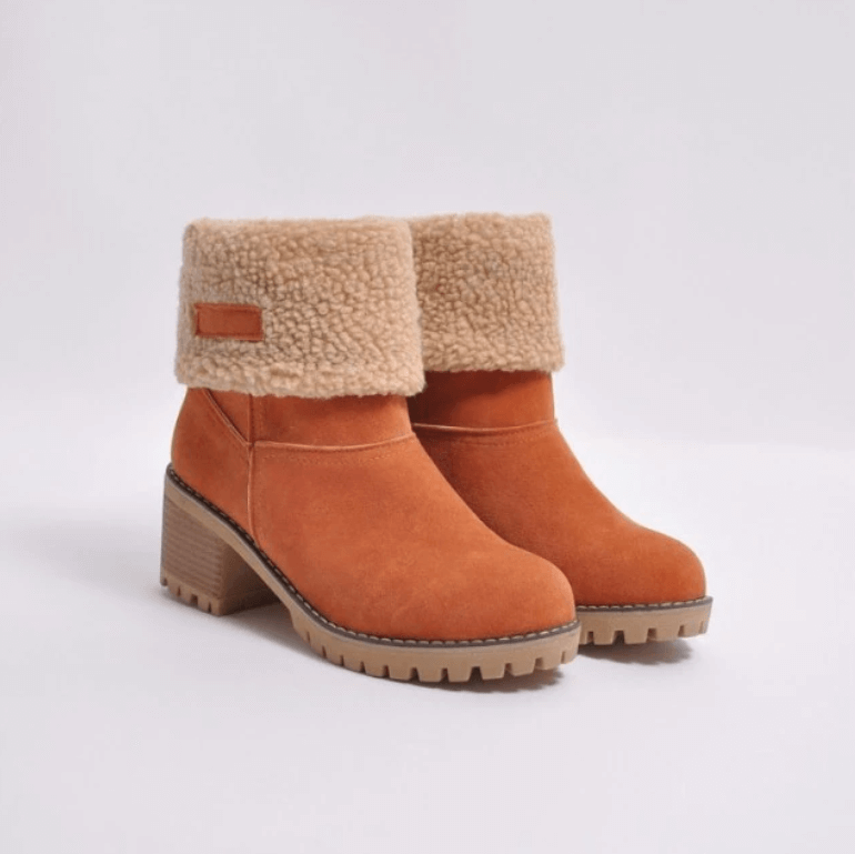 Winter Warme Damen Boots Gemütliche Absatz Passform