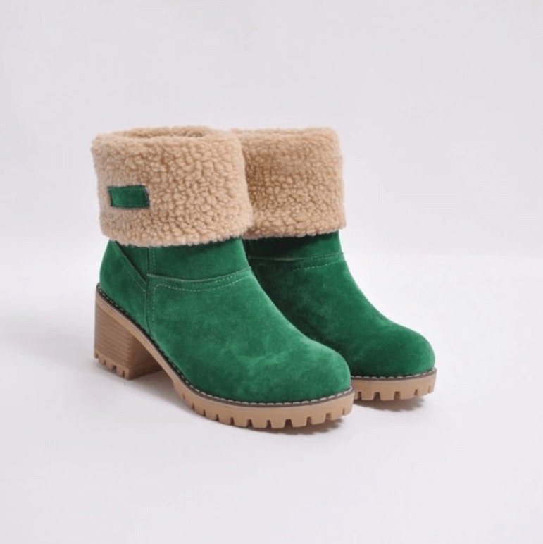 Winter Warme Damen Boots Gemütliche Absatz Passform