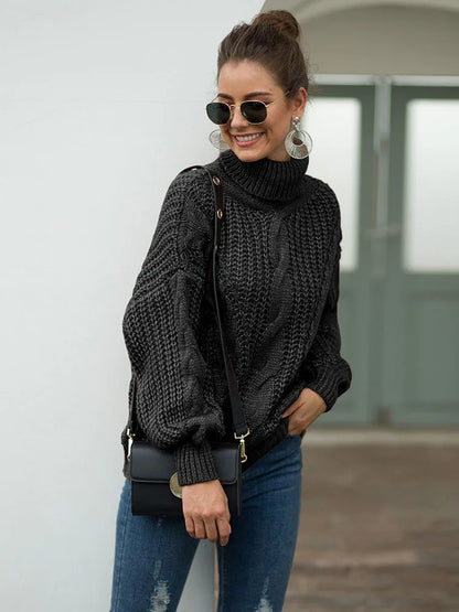 Weicher Warmer Winter Rollkragen Strick Pullover