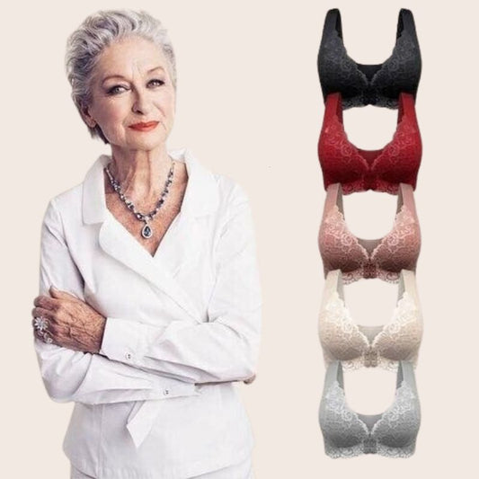 Seamless Front Closure Lace Comfort Bra for Women