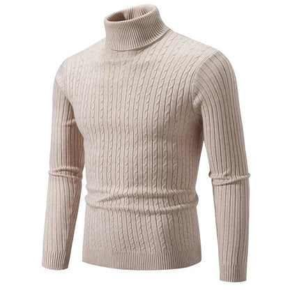 Warmer Winter Rollkragen Enger Pullover Herren
